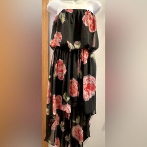 Strapless floral dress size 10